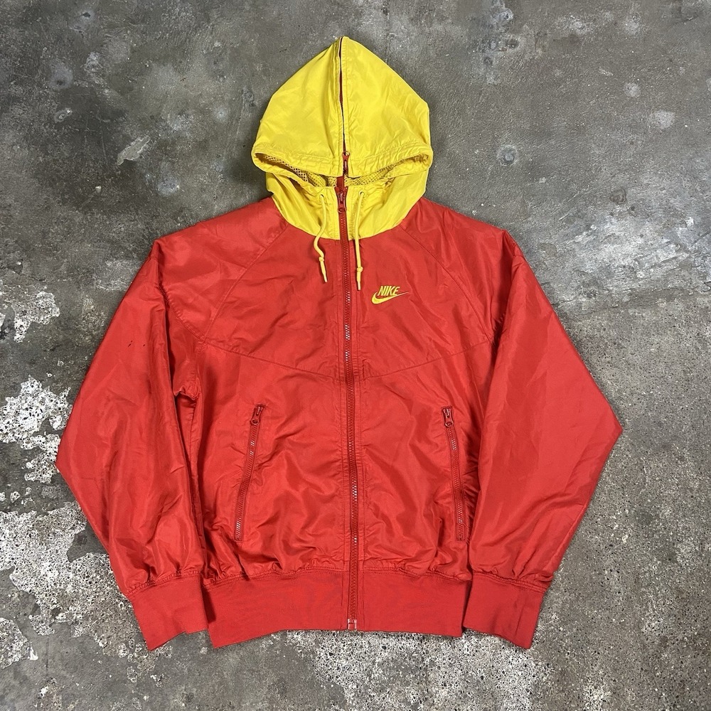 Vintage Y2K Nike Split Windbreaker Jacket Women's Size XXS Red Full Zip Swoosh